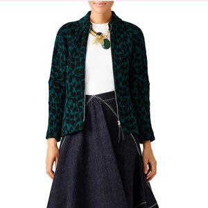 Marni Zip-front Lightweight Knit Jacket, Size 38 IT or US 2